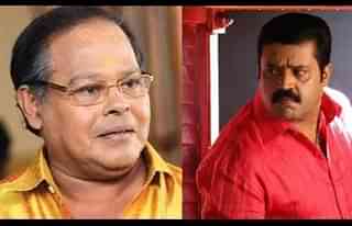 Malayalam movie stars Innocent (left) and Suresh Gopi.