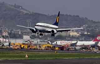 A Jet Airways aircraft taking off from Mumbai airport. (Vijayananda Gupta/Hindustan Times via GettyImages)
