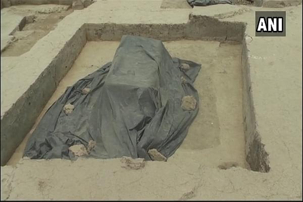 In 2018, ASI unearthed the remains of a chariot and other antique items that dates back to Bronze Age in Baghpat’s Sinauli village (@ANINewsUP/Twitter)