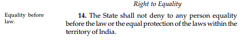 Article 14 of the Indian Constitution