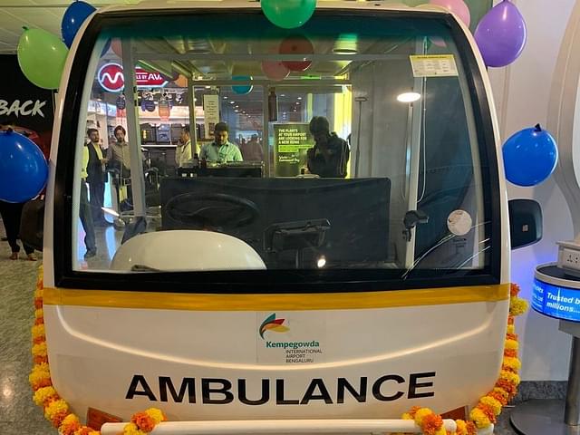 The aim of the ambulance service is to provide the best care for passengers who need emergency support. (Image via @swathyriyerTOI/Twitter)