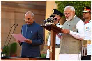 Prime Minister Narendra Modi being administered the oath to office (PMO)&nbsp;
