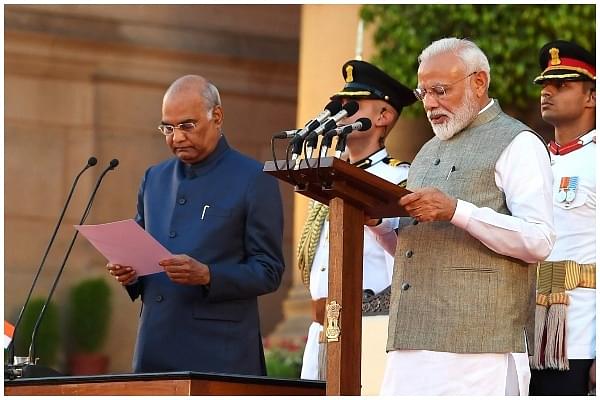 Prime Minister Narendra Modi being administered the oath to office. (File Photo) 