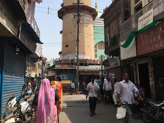 A view of the lane in Chowk Bazaar.