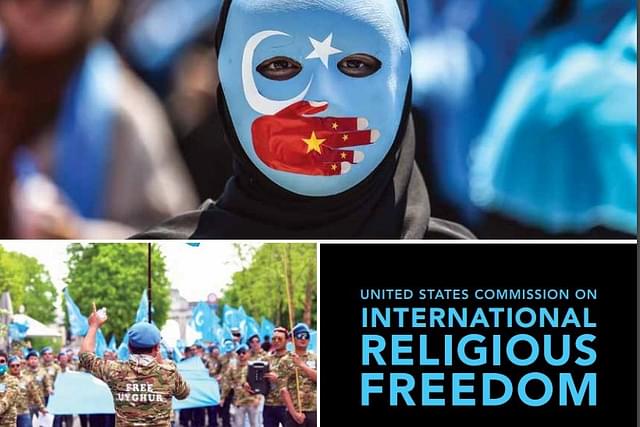 A poster of the US Commission on International Religious Freedom