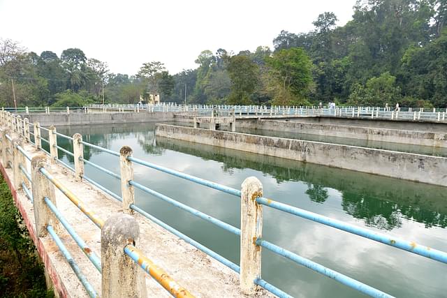 The water tanks near the temple which constitute the sewage treatment infrastructure, is currently in neglect. &nbsp;