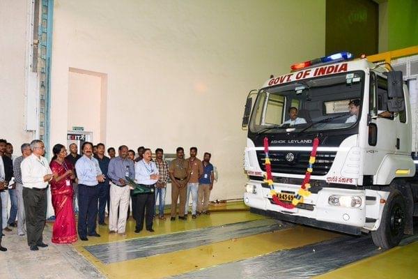 Chandryaan-2 flagged off from ISRO satellite center in Bengaluru. (image via @pallavabagla/Twitter) 