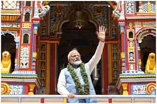 Prime Minister Narendra Modi at the Badrinath Temple. (@narendramodi/Twitter)