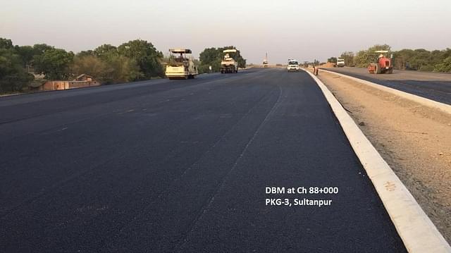 Work on the Purvanchal Expressway under package three in Sultanpur. (UPIEDA)