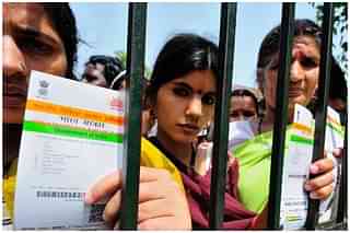 The picture featuring Camp for Aadhar Card (Photo by Priyanka Parashar/Mint via Getty Images)