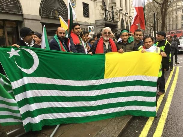 NGOs protest in UK. (pic via Twitter) 