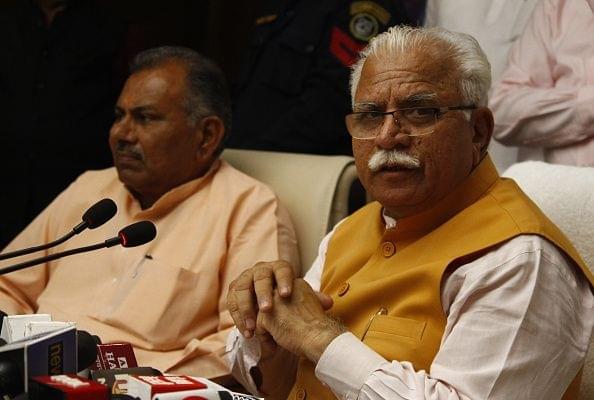 BJP leader and Haryana Chief Minister Manohar Lal Khattar (Yogendra Kumar/Hindustan Times via Getty Images)