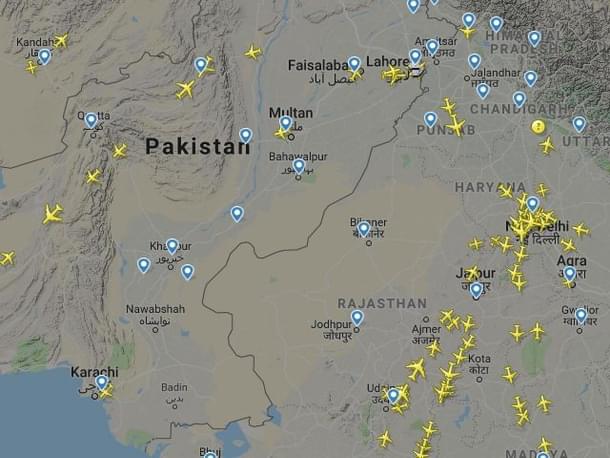 Pakistan’s airspace along India’s broder. (representative picture) 