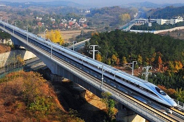 A high-speed train in China.