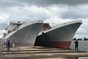 Under construction advanced Talwar class frigates (@SandeepUnnithan/Twitter)