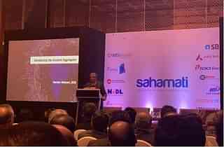 Infosys cofounder and former chairman Nandan Nilekani at the launch of Sahamati (Twitter)&nbsp;
