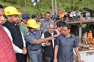 Himachal CM Jairam Thakur visiting the site of the incident (@jairamthakurbjp/Twitter)