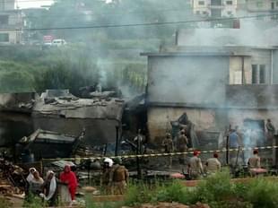 The residential area where the plane crashed. (via Twitter)