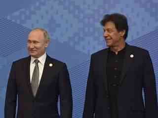 Vladimir Putin and Imran Khan at the SCO summit. (via Twitter)
