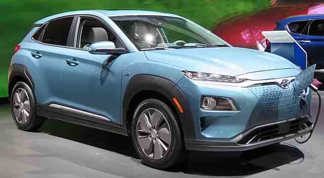 Hyundai's electric car at the New York International Auto Show. 