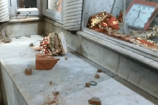Vandalised temple in Delhi’s Chandni Chowk (Video screengrab)