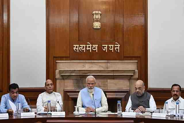 Prime Minister Narendra Modi along with his cabinet during the meet. (Image Source:- Twitter/@airnewsalerts)&nbsp;