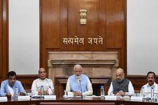 Prime Minister Narendra Modi along with his cabinet during the meet. (Image Source:- Twitter/@airnewsalerts) 