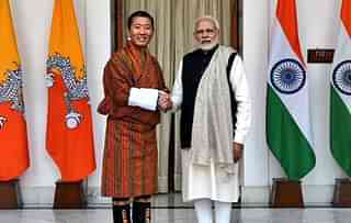 PM Narendra Modi welcomes PM of Bhutan  Dr Lotay Tshering (Image courtesy of twitter.com/MEAIndia)