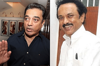 Kamal Haasan - left, M K Stalin - right