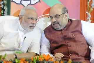 Prime Minister Narendra Modi and Union Home Minister Amit Shah. (Sonu Mehta/Hindustan Times via GettyImages)&nbsp;