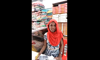 Screenshot from the video of the shop 3R Garments in Bijapur, Karnataka (via Twitter)