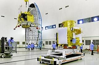 Vikram lander being carried during the integration phase