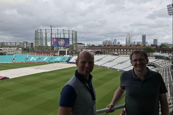 Phil Oliver (L) and Patrick Noone from the CricViz team.&nbsp;