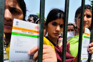 A camp for Aadhaar Card in New Delhi. (Priyanka Parashar/Mint via Getty Images) 