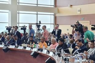 Commerce and Industry Minister Piyush Goyal addressing the plenary on ‘India-Russia Cooperation in the Russian Far East’ (@PiyushGoyal/Twitter)