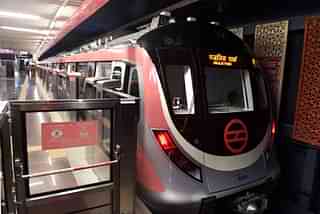 The Delhi Metro’s Pink Line. (Mohd Zakir/Hindustan Times via Getty Images)