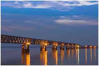 Bogibeel bridge, a combined road and rail bridge over the Brahmaputra.&nbsp;