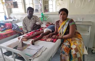 Gauri and Ramnivas with their seven-year-old son at BRD.