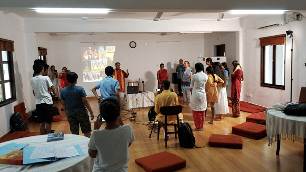 A learning session in progress.