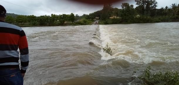 The Bethri bridge submerged.
