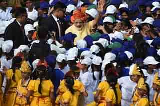 Prime Minister Narendra Modi with children.