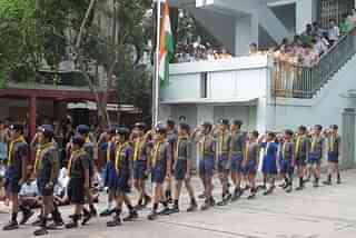March past on 15 August as part of Independence day celebrations. It also happens to be Aurobindo’s birth anniversary.