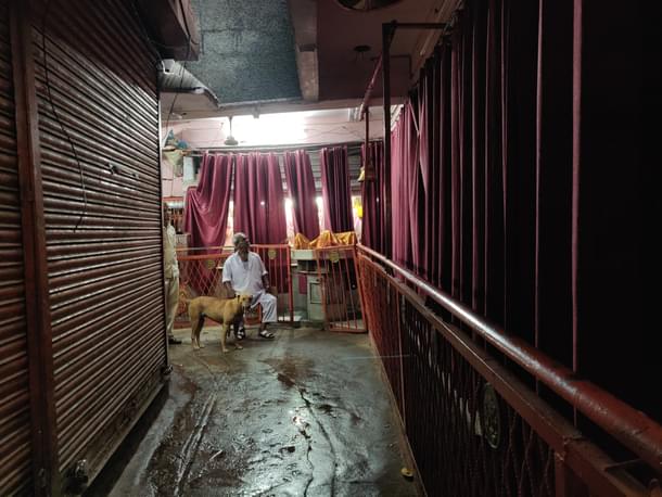 The temple that was desecrated has been repaired by the colony residents. 