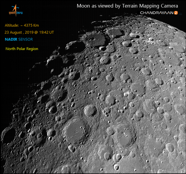 Impact craters such as Plaskett, Rozhdestvenskiy and Hermite as shown by the picture. 