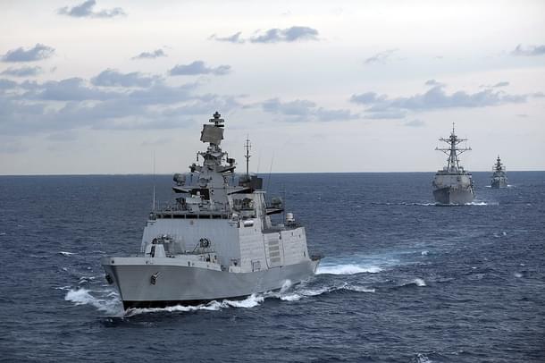 INS Satpura, part of the Project 17 warships sent to take part in ASEAN-India Maritime Exercise (AIME) 2023 (via Wikimedia Commons)