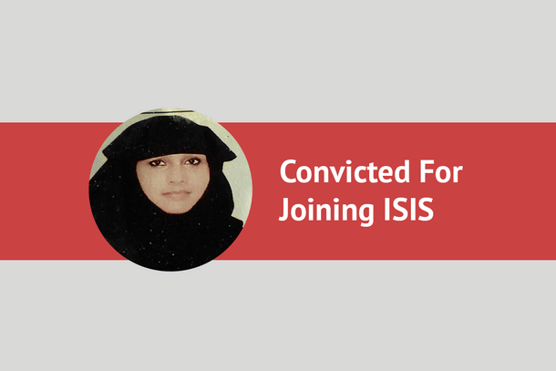 Yasmeen Zahid, the first woman to be convicted for joining ISIS. 