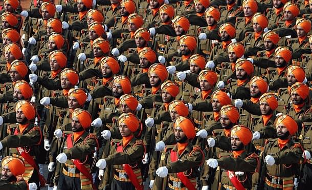 Soldiers of the Sikh Light Infantry during a Republic Day Parade. (representative picture) (Antônio Milena/Wikimedia Commons)
