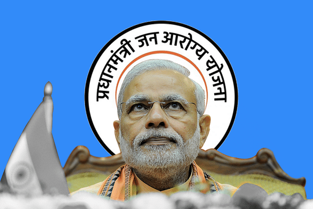Prime Minister Modi inaugurates Ayushman Bharat in Jharkhand. (Parwaz Khan/Hindustan Times via GettyImages)