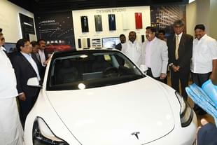 Tamil Nadu Chief Minister Edappadi K Palaniswami at Tesla’s California factory 