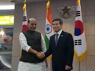 Rajnath Singh with the South Korean Defence Minister Jeong Kyeong-Doo.
